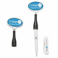 Anti-Microbial Oval Retractable Pen Holder (Label)